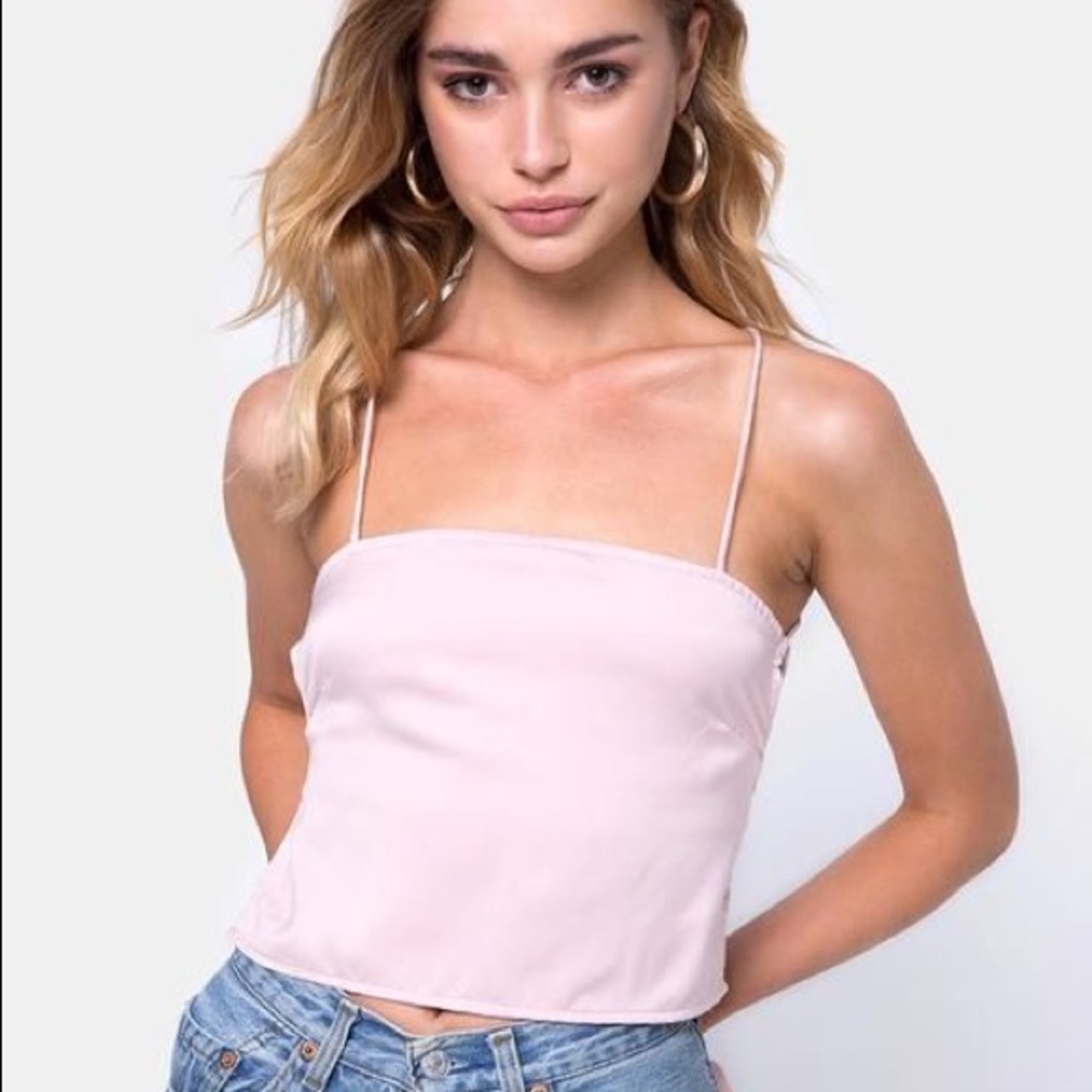 Motel Rocks Pink Blush Satin Cami